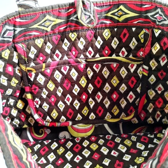 Vera Bradley Puccini Retired Pattern Small Tote Toggle Close Brown Abstract - Picture 7 of 9